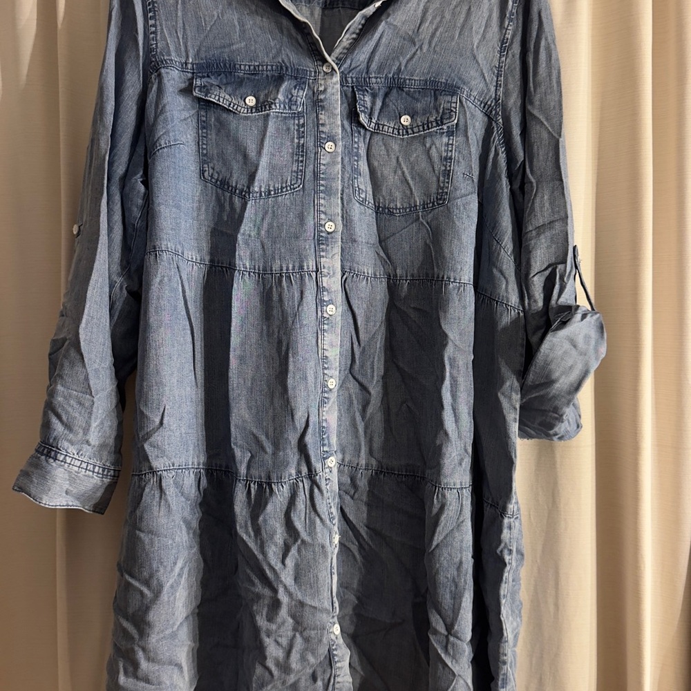 ❌SOLD❌ Vince Camuto Light Blue Denim Shirt Dress